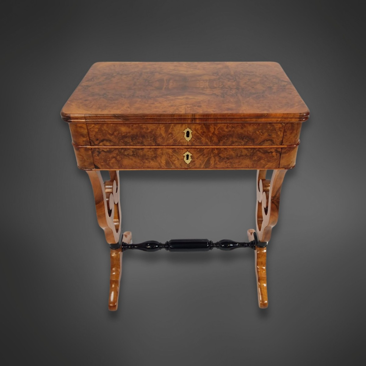 Lyra Biedermeier Coffee Table Circa 1840 In Walnut