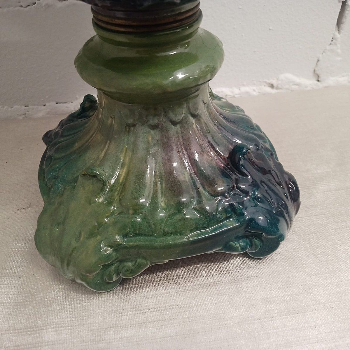 Grand vase à couvercle Art Nouveau par F. A. Mehlem, Bonn – vers 1900  – signé W. Dreimüller -photo-4