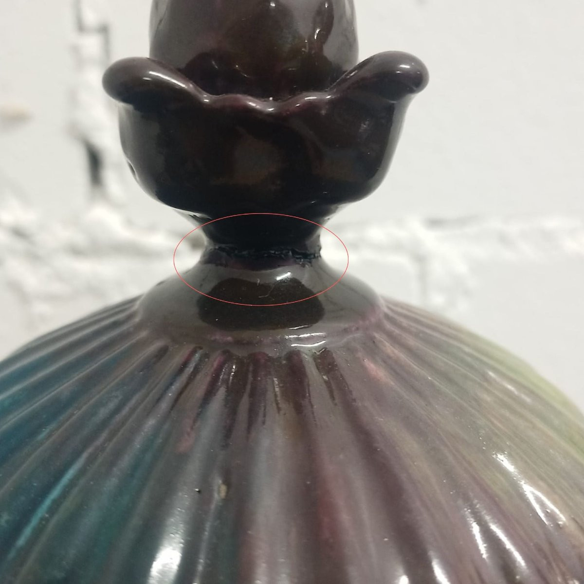 Grand vase à couvercle Art Nouveau par F. A. Mehlem, Bonn – vers 1900  – signé W. Dreimüller -photo-1