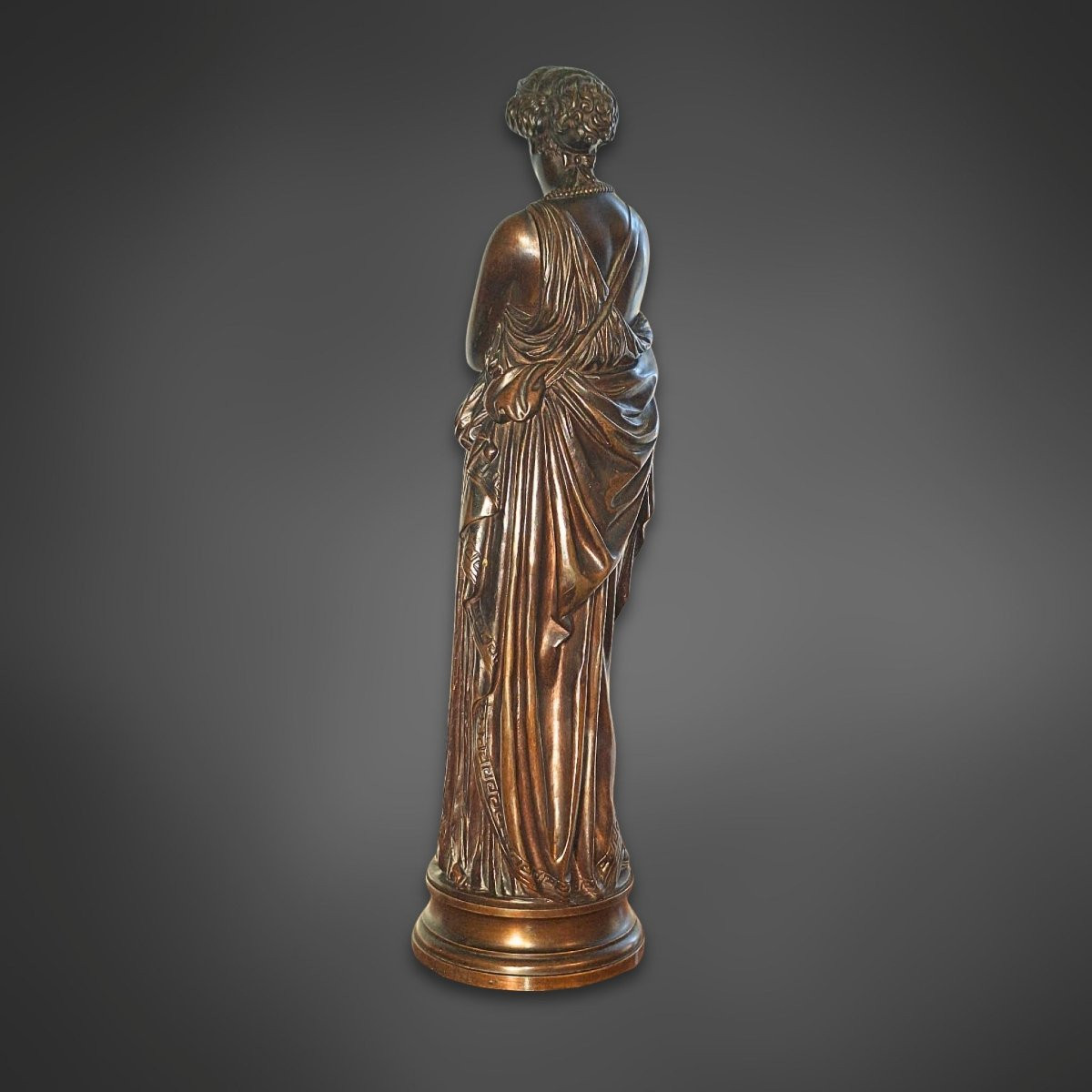 "helen Of Troy" – Patinated Bronze, By Jean-baptiste Clesinger, Mid-19th Century-photo-7