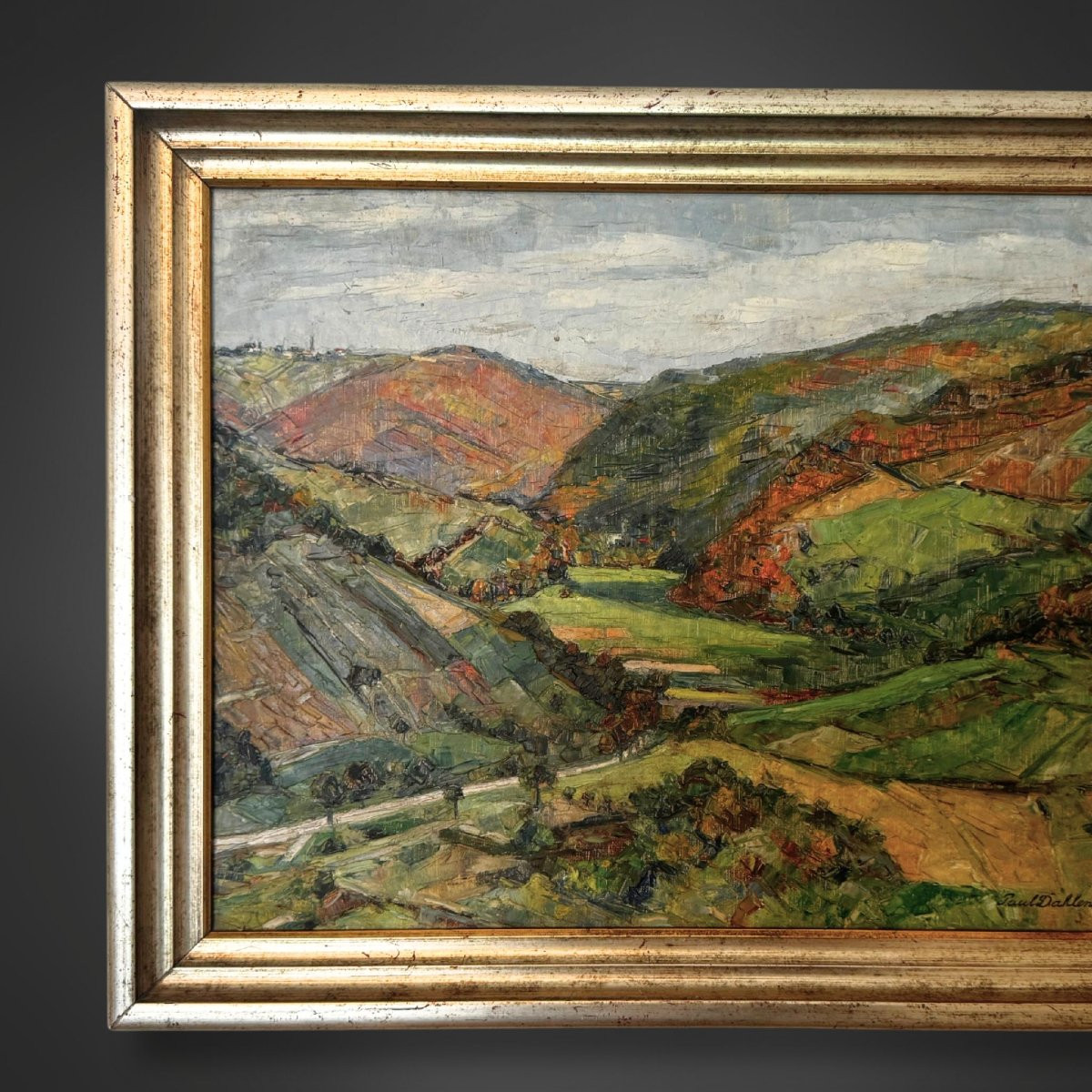 Painting By Paul Dahlen - View Of The Wisper Valley 1934 (germany)-photo-2