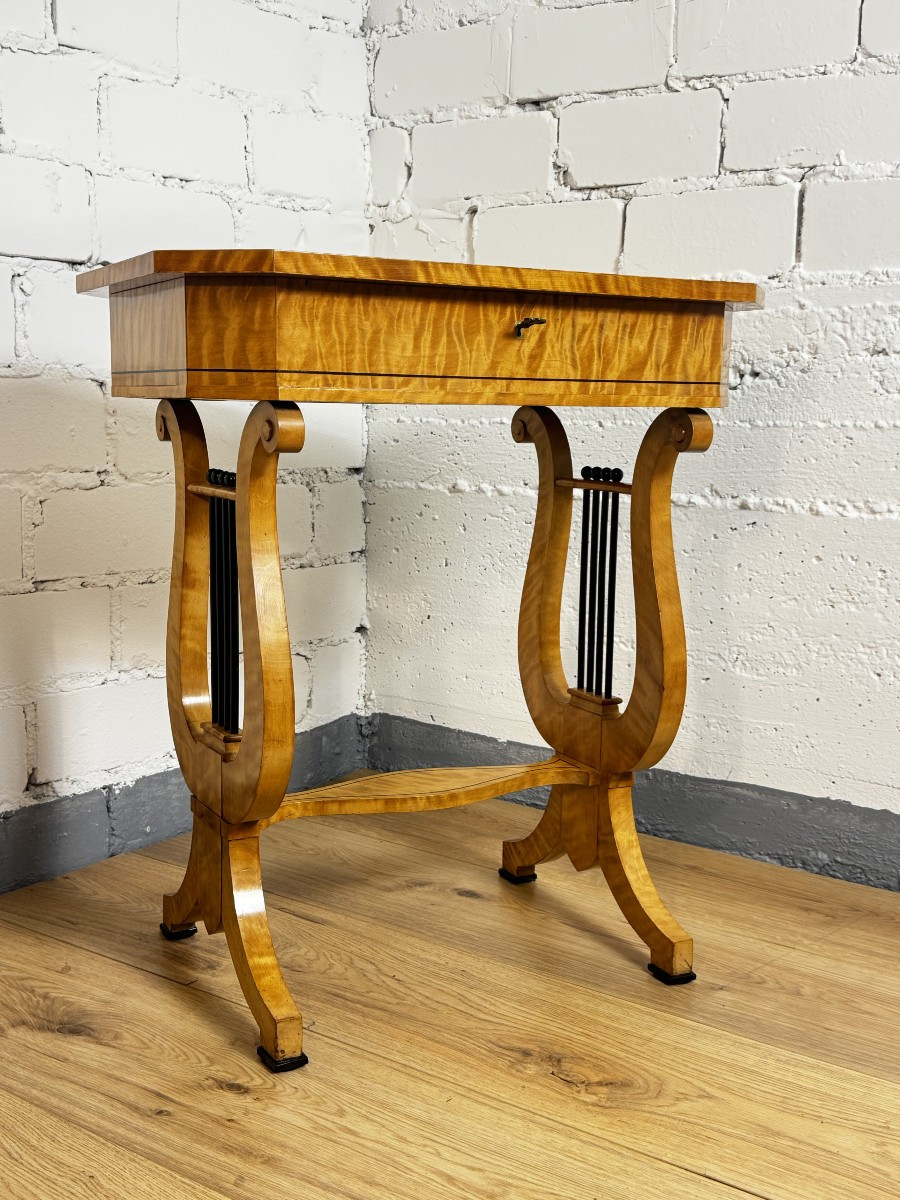 Table Lyra, style Biedermeier,  vers 1920 Allemange-photo-5