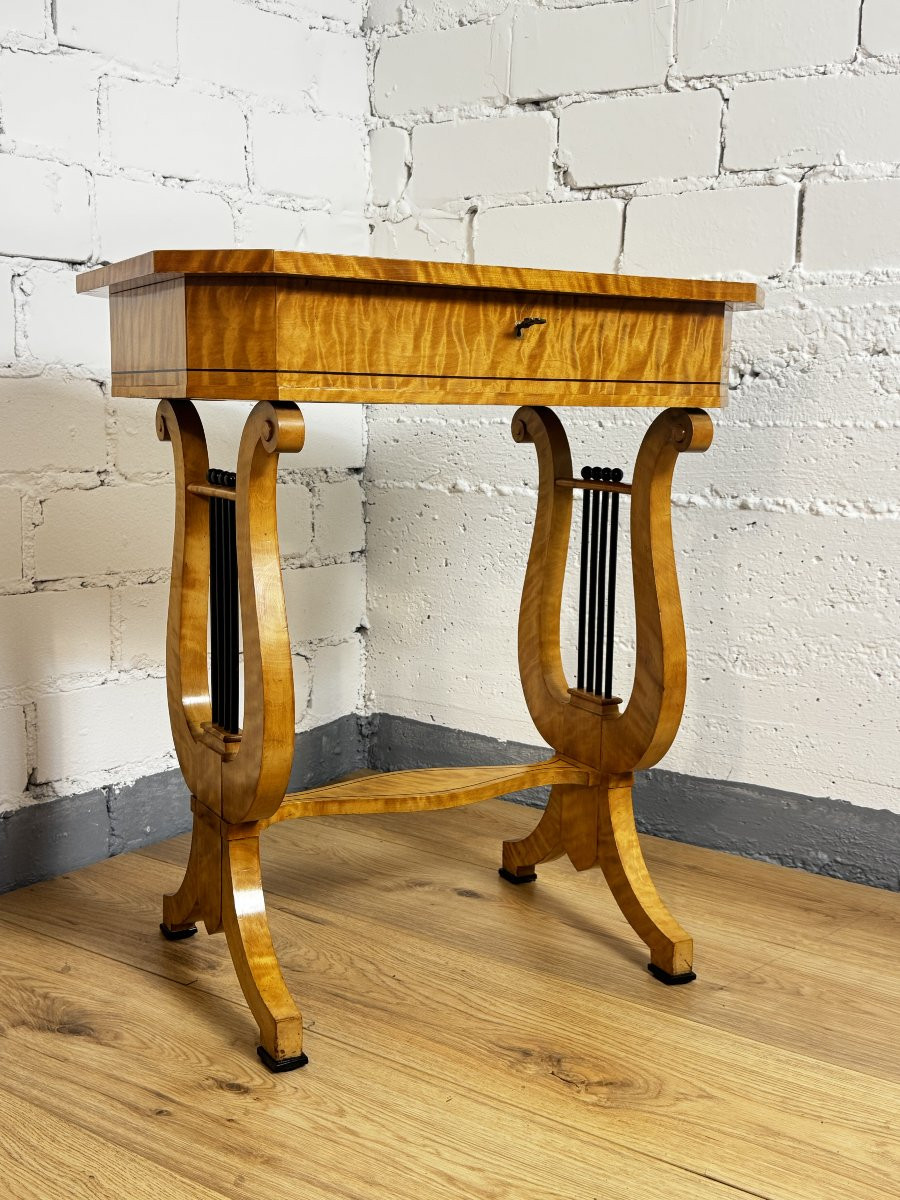 Table Lyra, style Biedermeier,  vers 1920 Allemange-photo-7