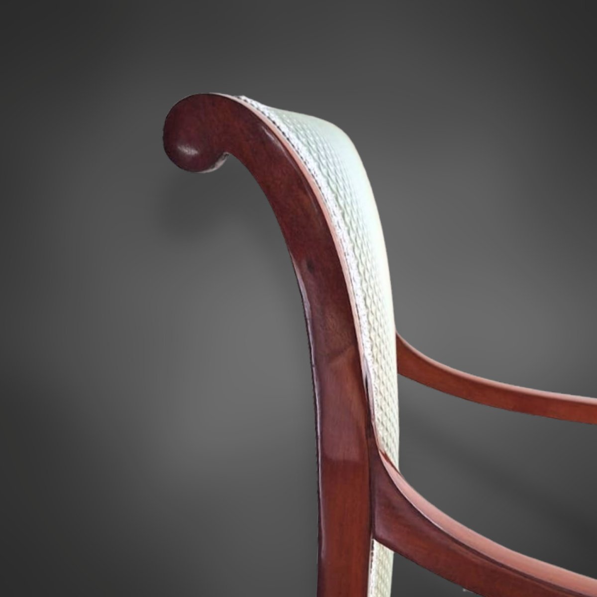 Pair Of Empire Solid Mahogany Armchairs - Early 19th Century-photo-5