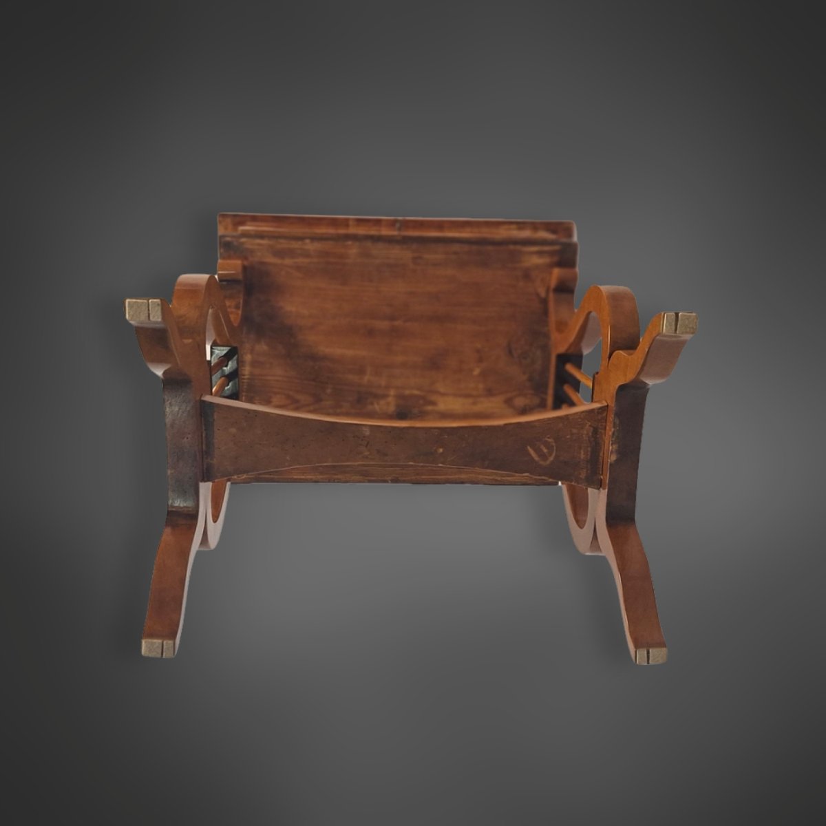 Biedermeier Lyre Table, Made Of Cherry Wood, Germany, Circa 1825-photo-7