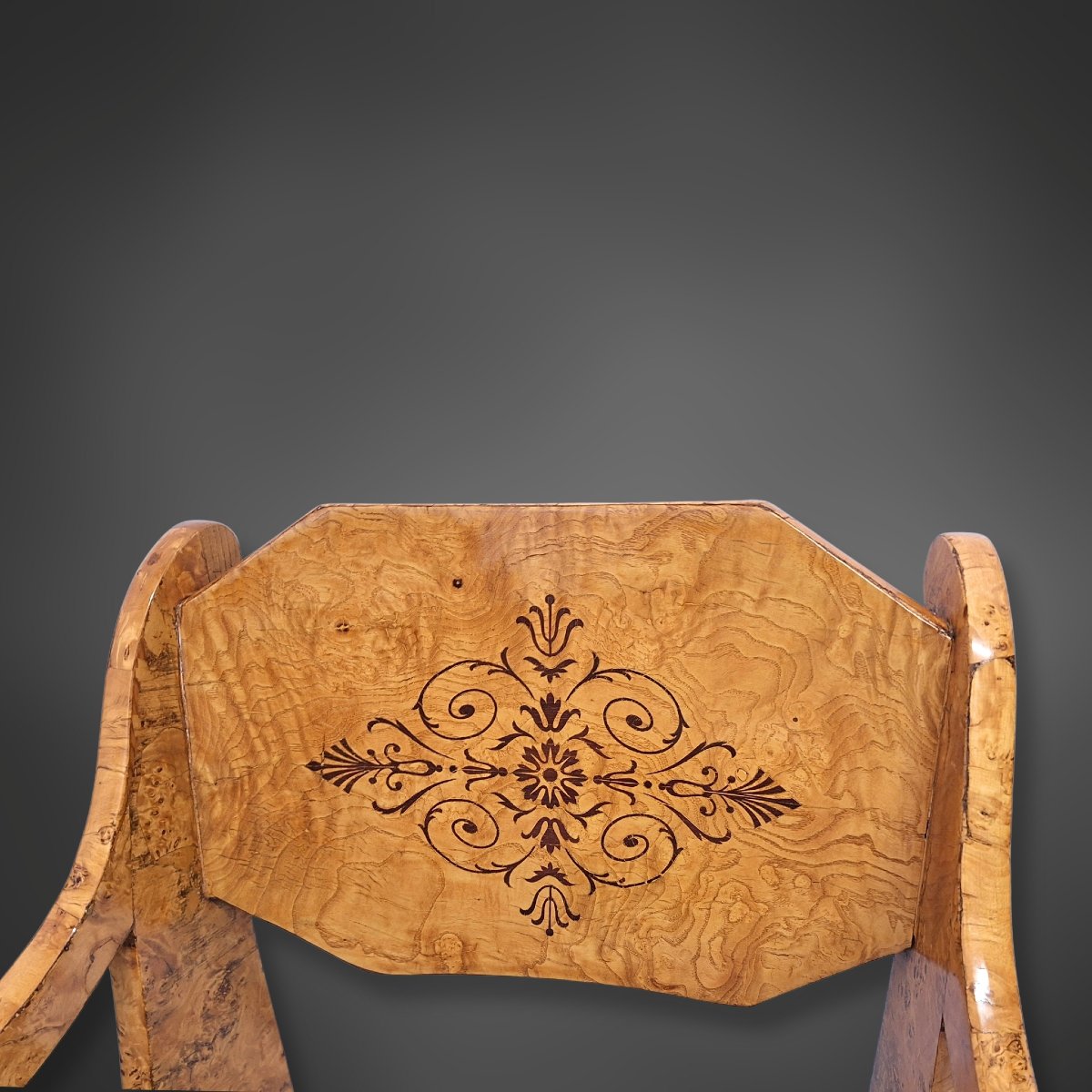 Quatre fauteuils, bouleau madré, Biedermeier russe/balte, vers 1835/40-photo-5