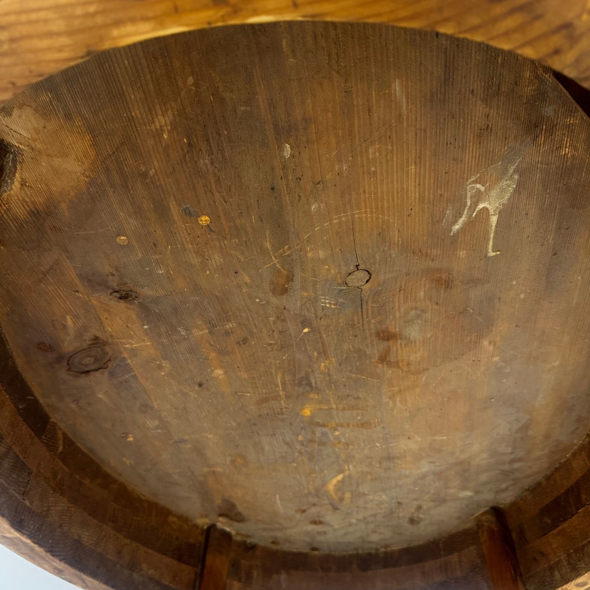 Oval Biedermeier Side Table, Cherry Wood Veneer, 1825-photo-1