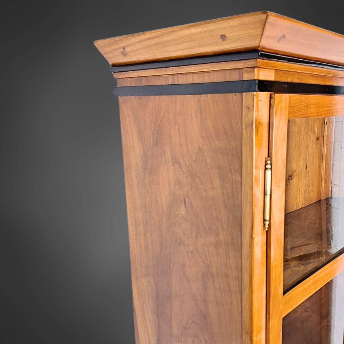 Vitrine Biedermeier, à deux portes, merisier massif, Allemagne du Sud 1825-photo-3