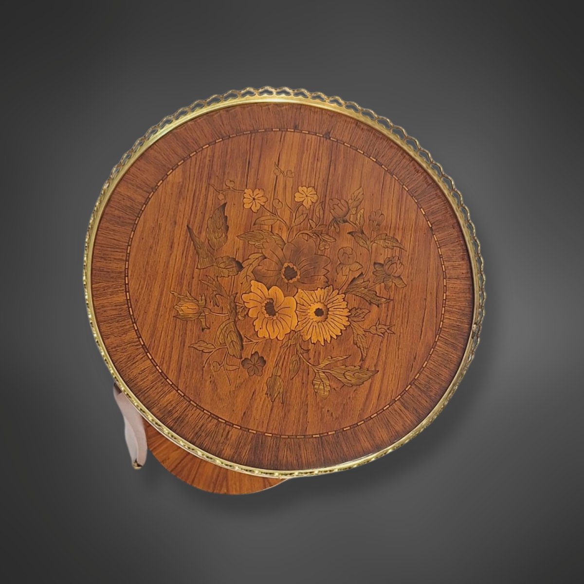 Petite table d'appoint ancienne de style Louis XVI, France, vers 1900-photo-2