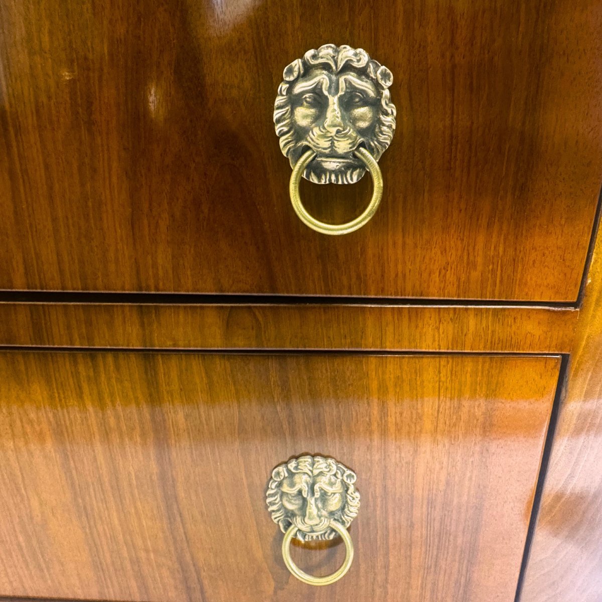 Semainier Biedermeier à 6 tiroirs, noyer, 1830-photo-4