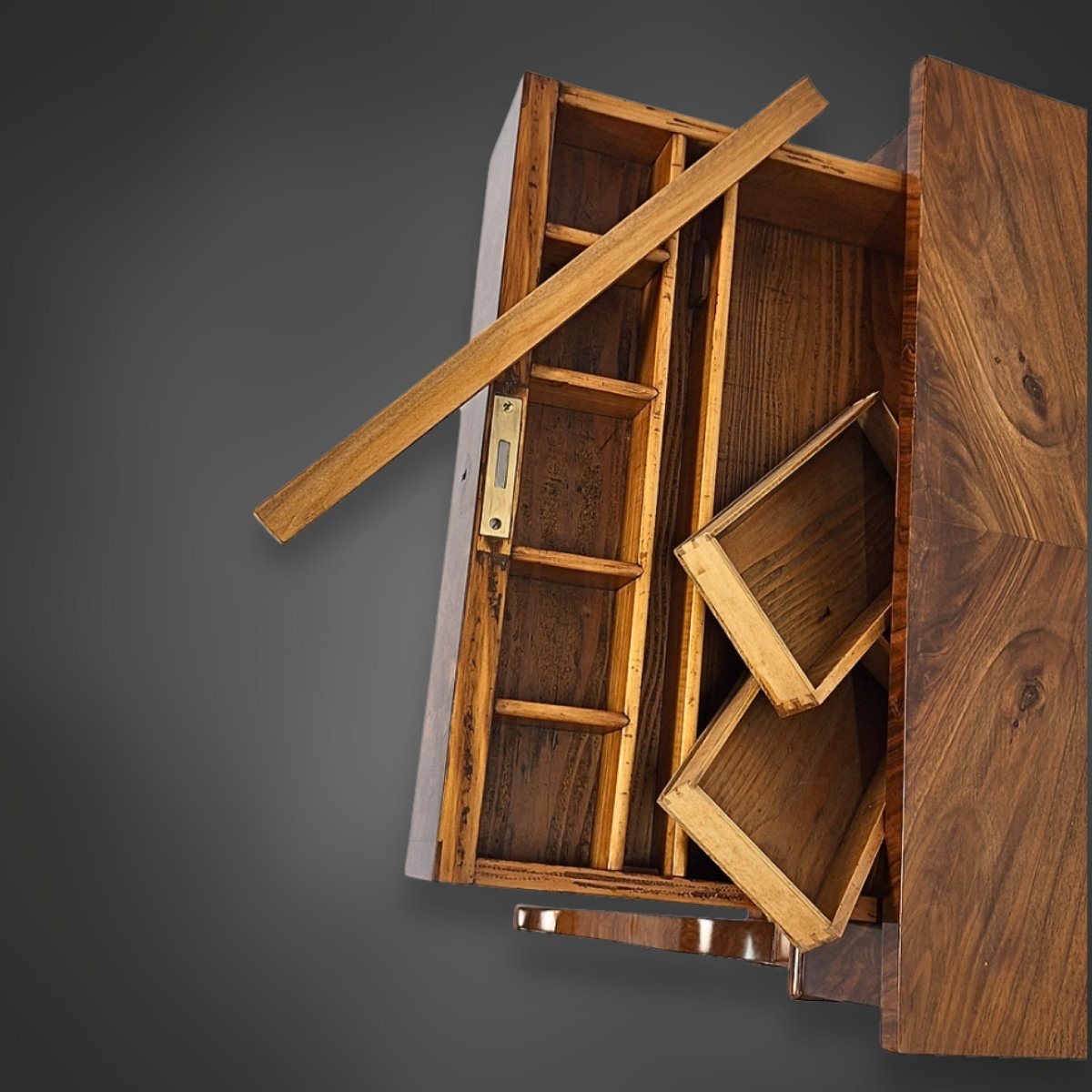 Guéridon/ Table,  Biedermeier, placage noyer, vers 1840-photo-8