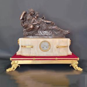 Important Clock "the Two Fates" Attributed To Ferdindand Barbedienne 1810-1892 