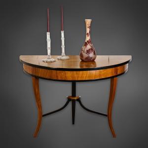Table console Biedermeier semi-circulaire – vers 1830