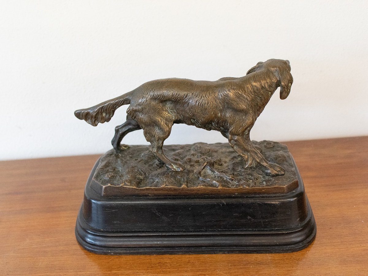 Bronze Figurine “hunting Dog“-photo-3