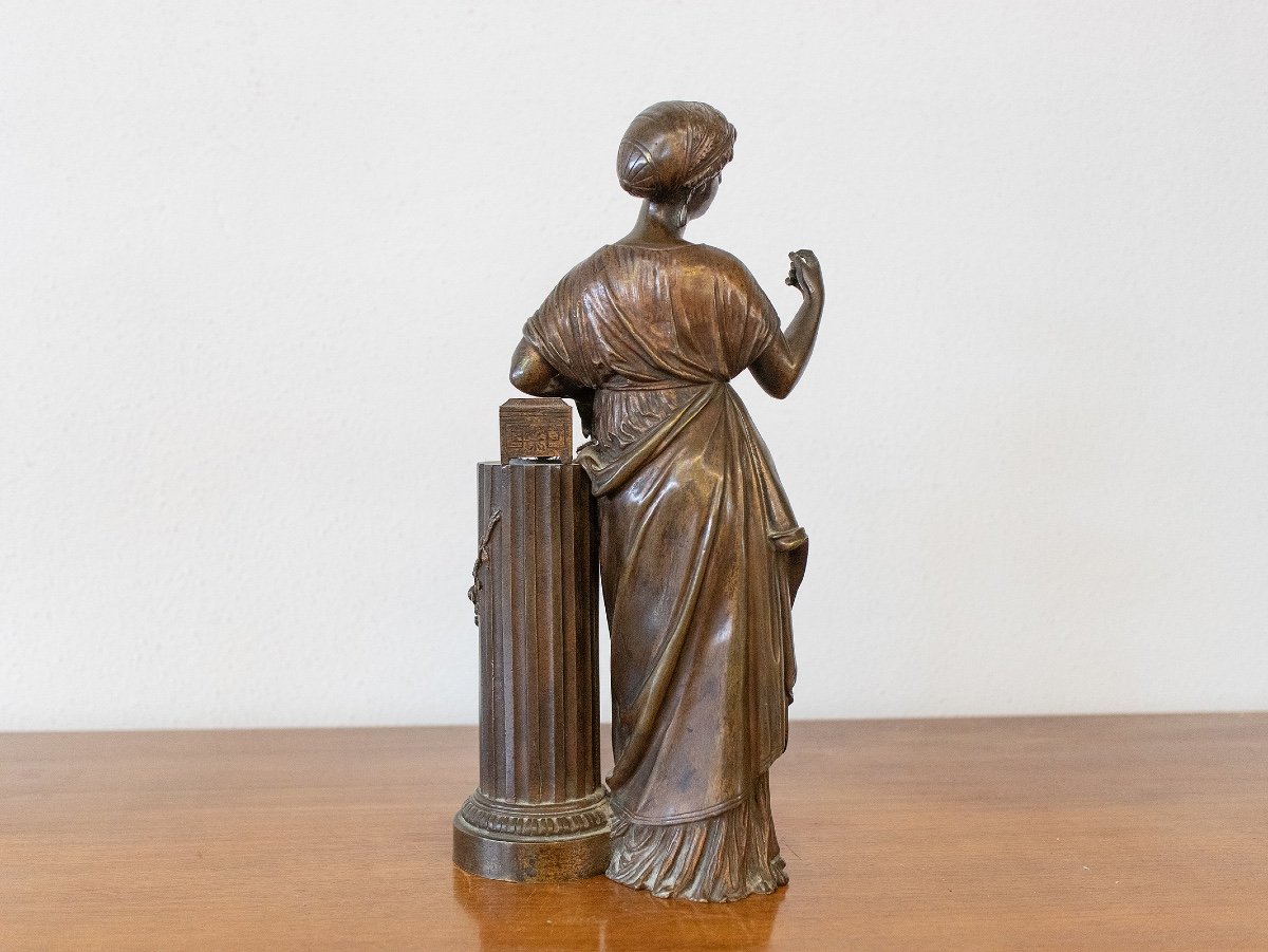Figurine En Bronze Dame,  Vers 1920-photo-2