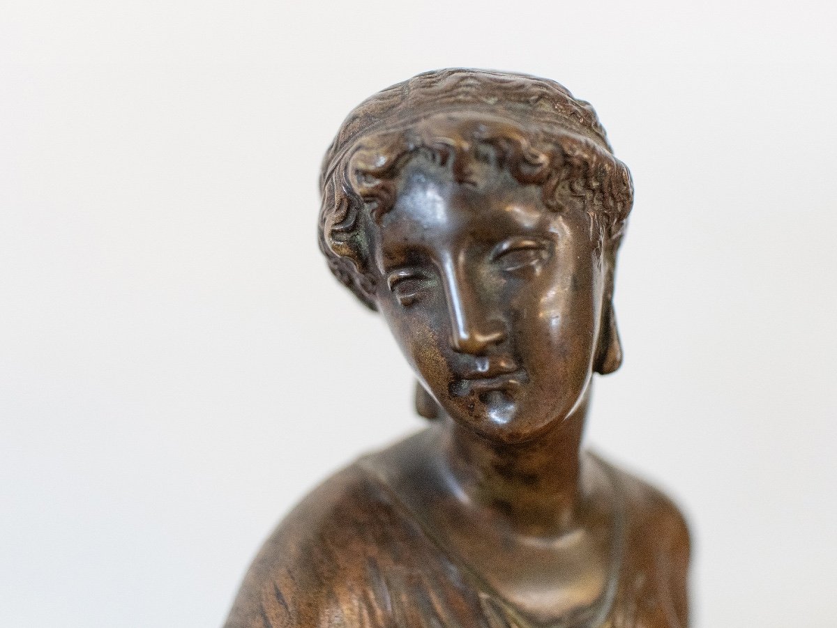 Figurine En Bronze Dame,  Vers 1920-photo-3