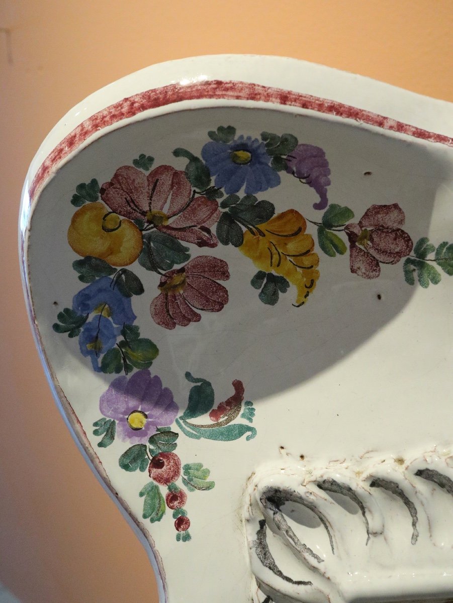 Miroir Art Nouveau,  Céramique Peinte-photo-3