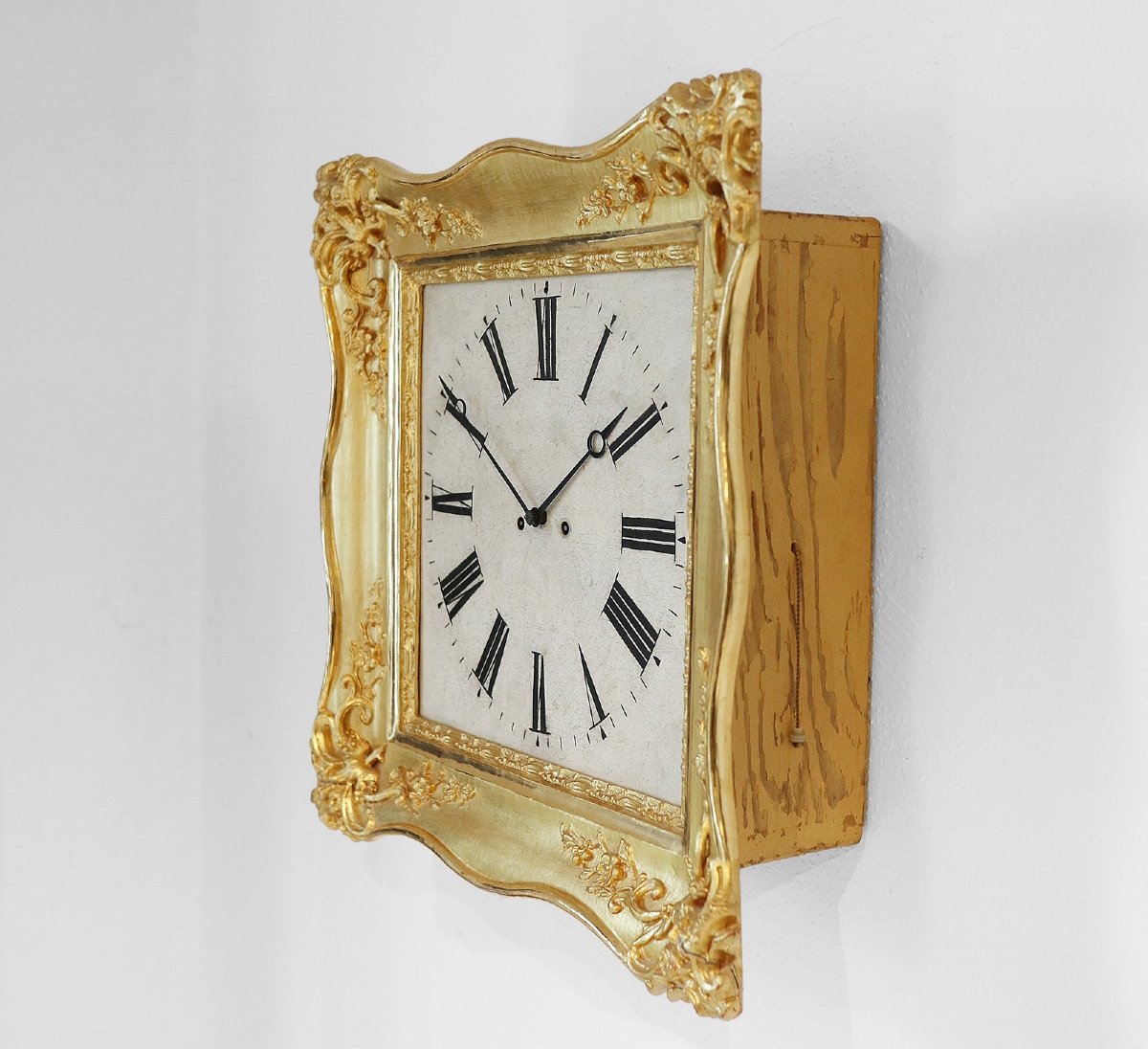 Horloge Baroque à Cadre Doré , Vienne 1840-photo-2