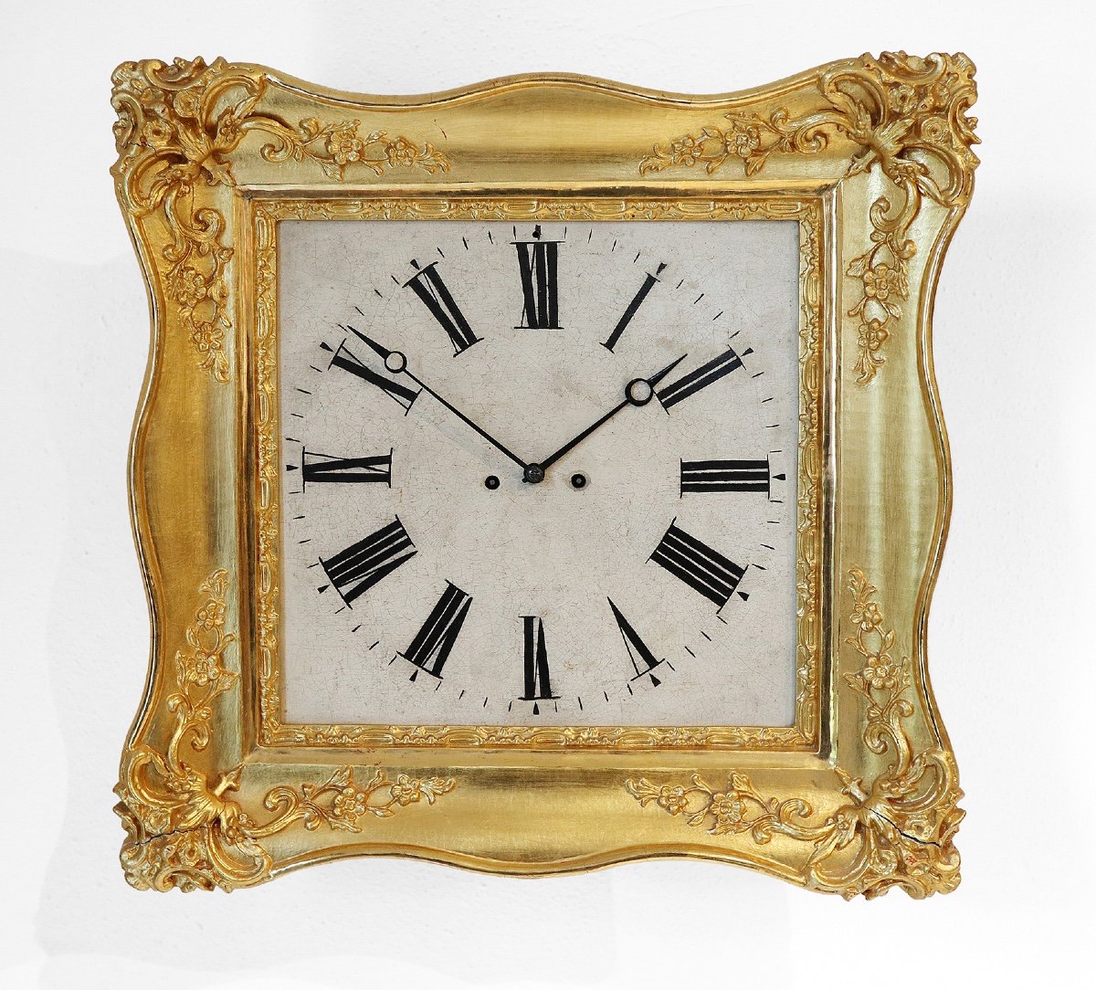 Horloge Baroque à Cadre Doré , Vienne 1840-photo-2