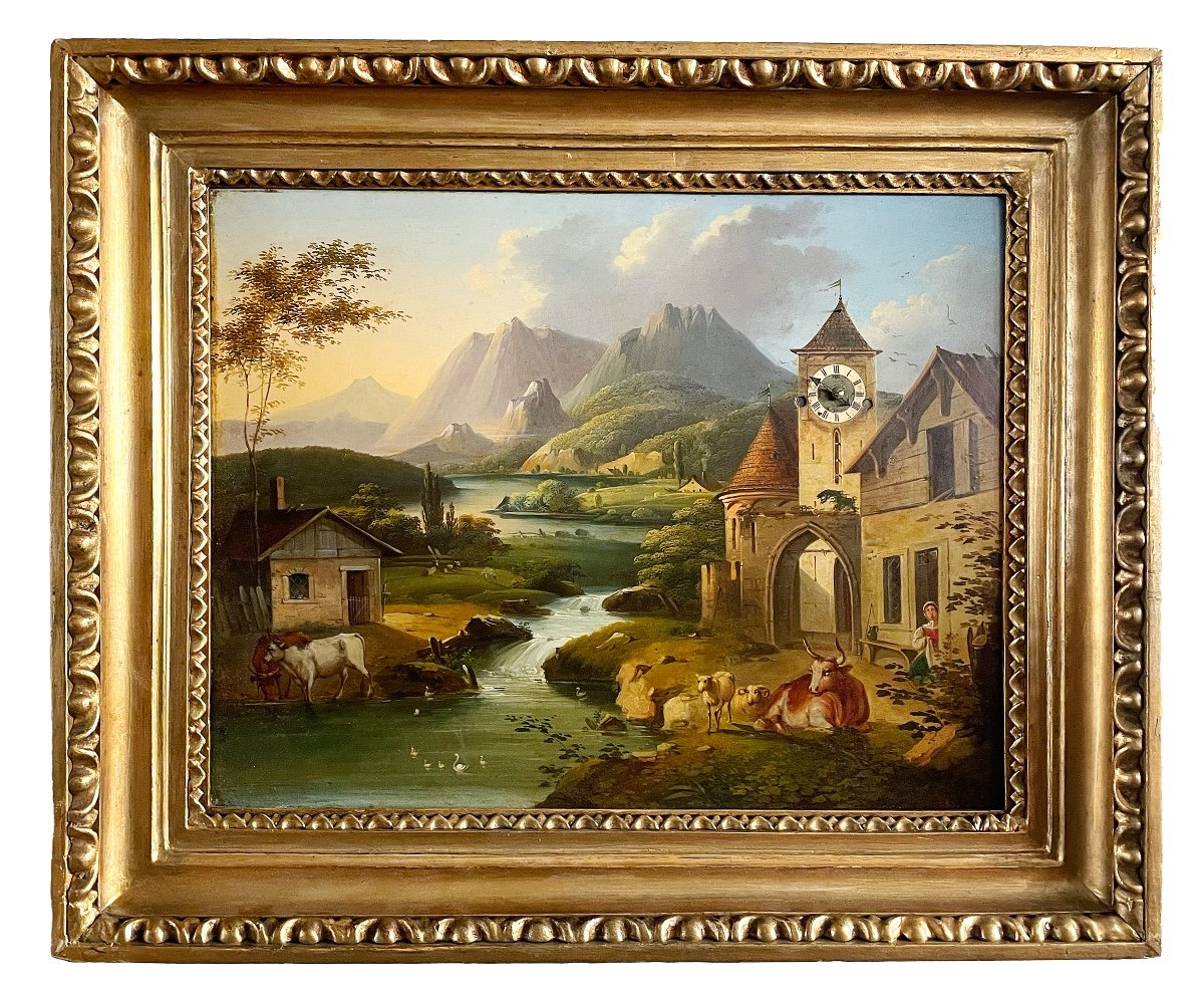 Biedermeier Frame Clock Vienna Circa 1830-photo-6
