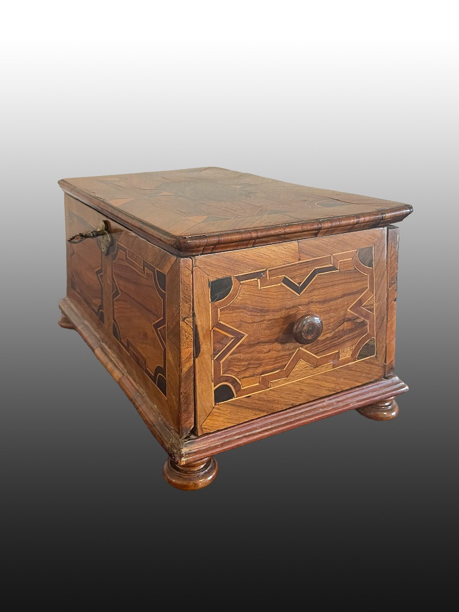 Coffre baroque  avec marqueterie, Allemand 1720-photo-4