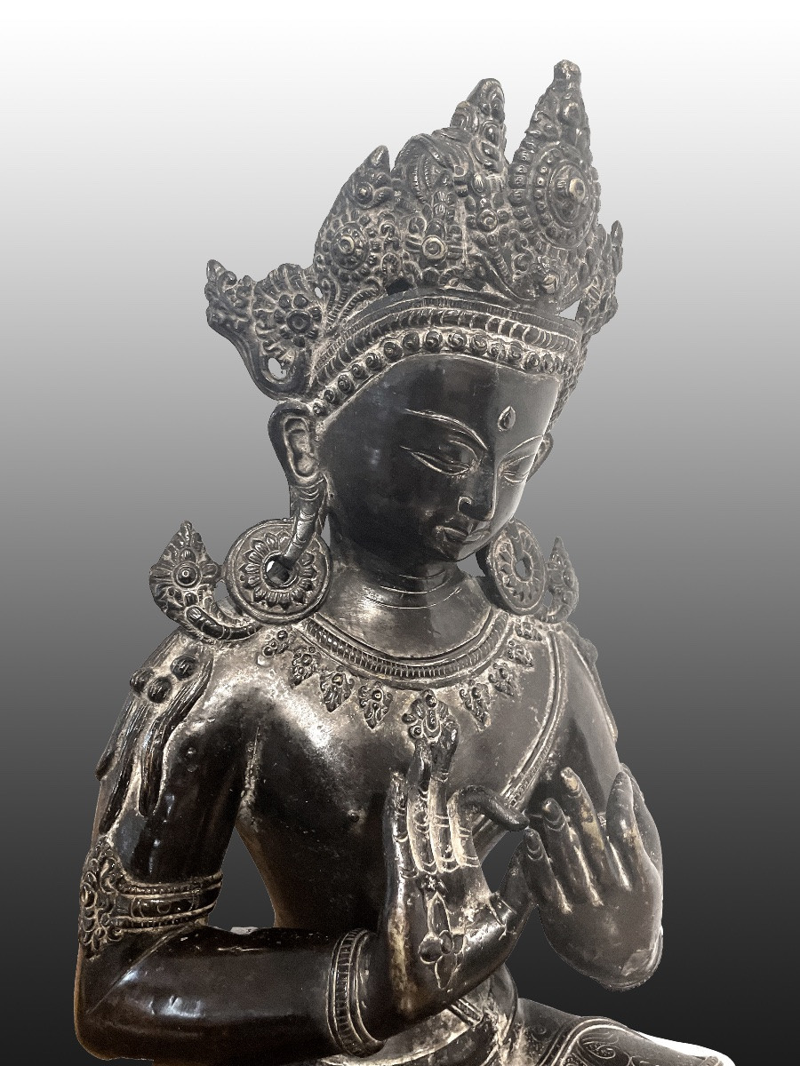 Figure de Bouddha en bronze, vers 1880-photo-1