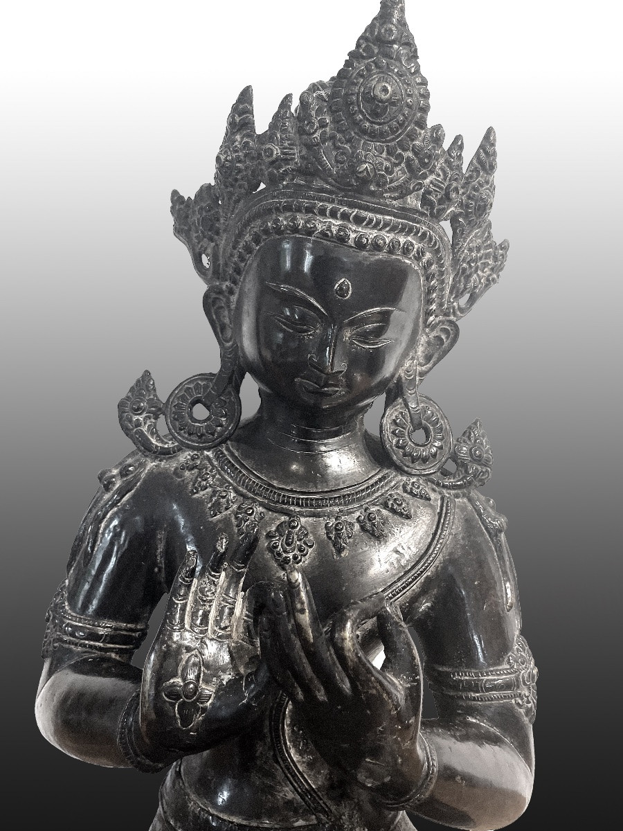 Figure de Bouddha en bronze, vers 1880-photo-2