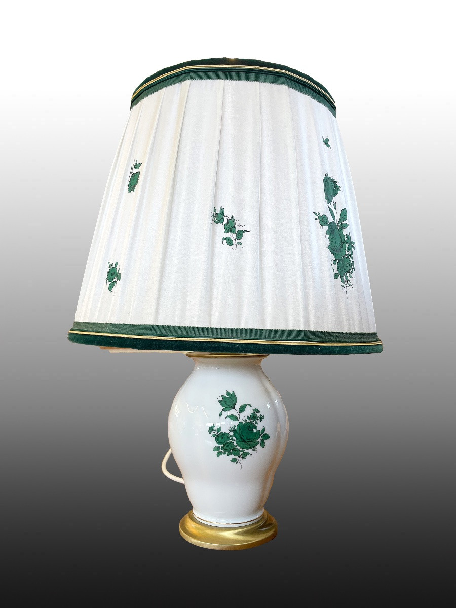 Augarten Porcelain Lamp, Circa 1950-photo-1