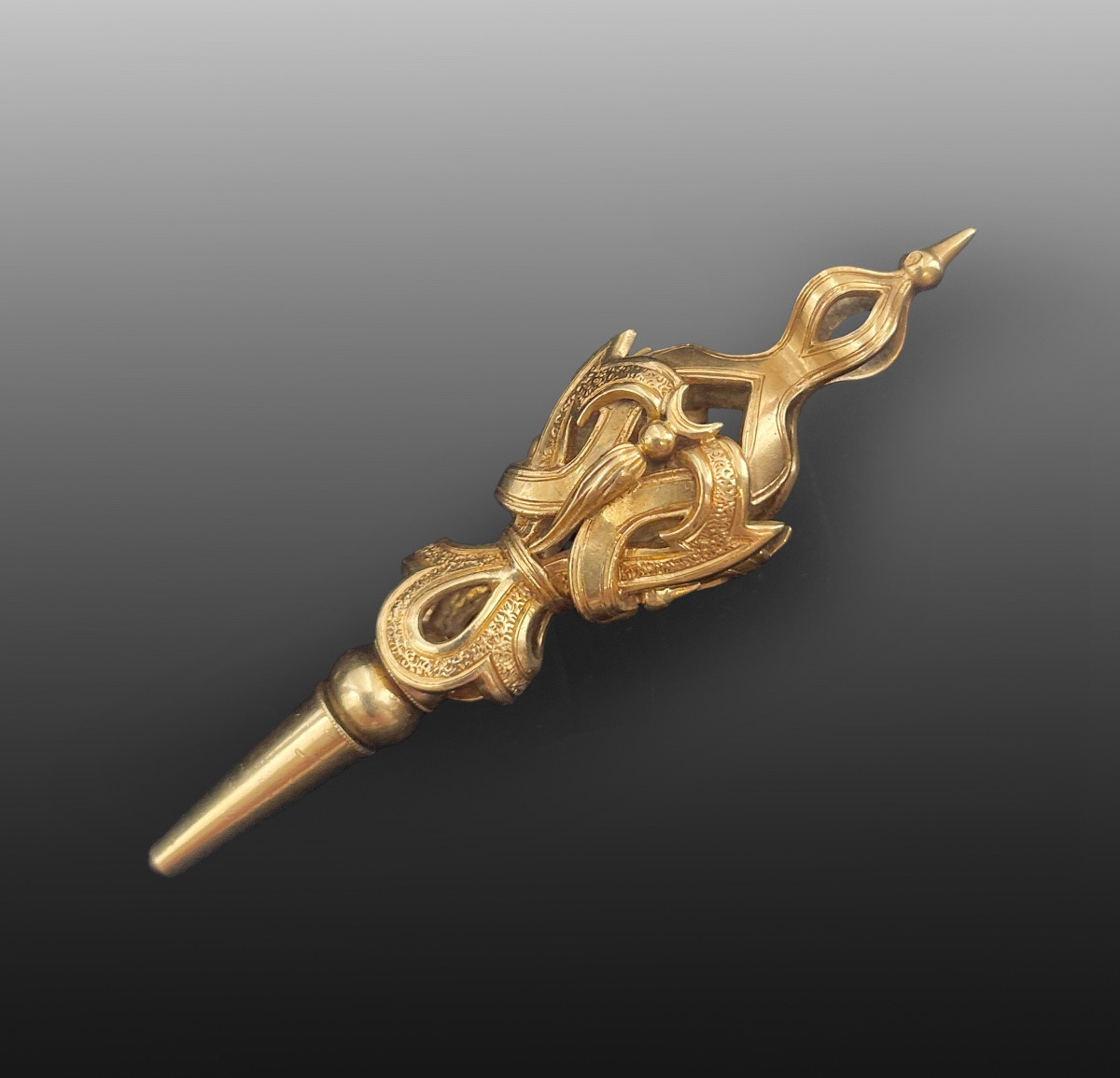 Clé en or pour montre de poche  or 18 carats -photo-3