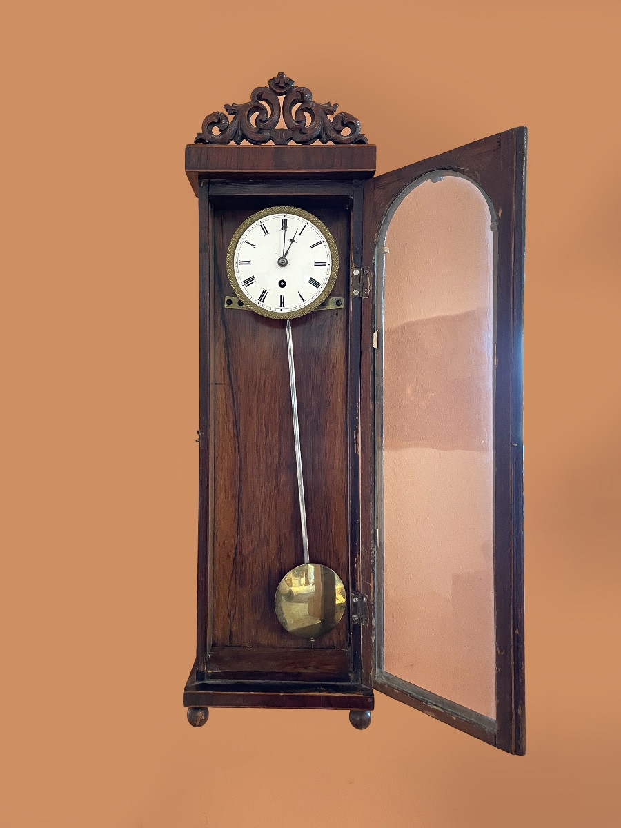 Horloge miniature Biedermeier Vienne, vers 1840-photo-2