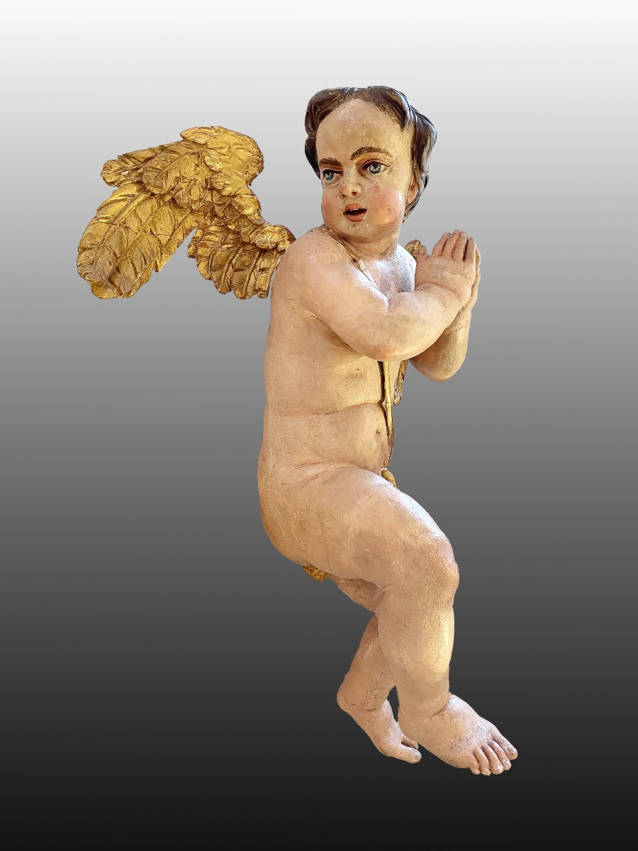 Large Baroque Angel, Austria, Circa 1700-photo-3