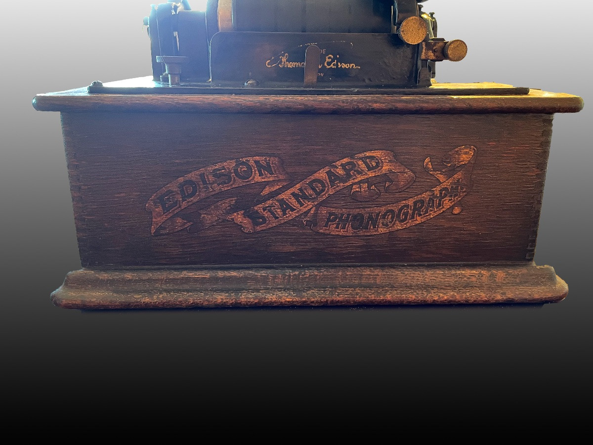 Phonographe Edison Vers 1900  Avec 20 rouleaux-photo-4