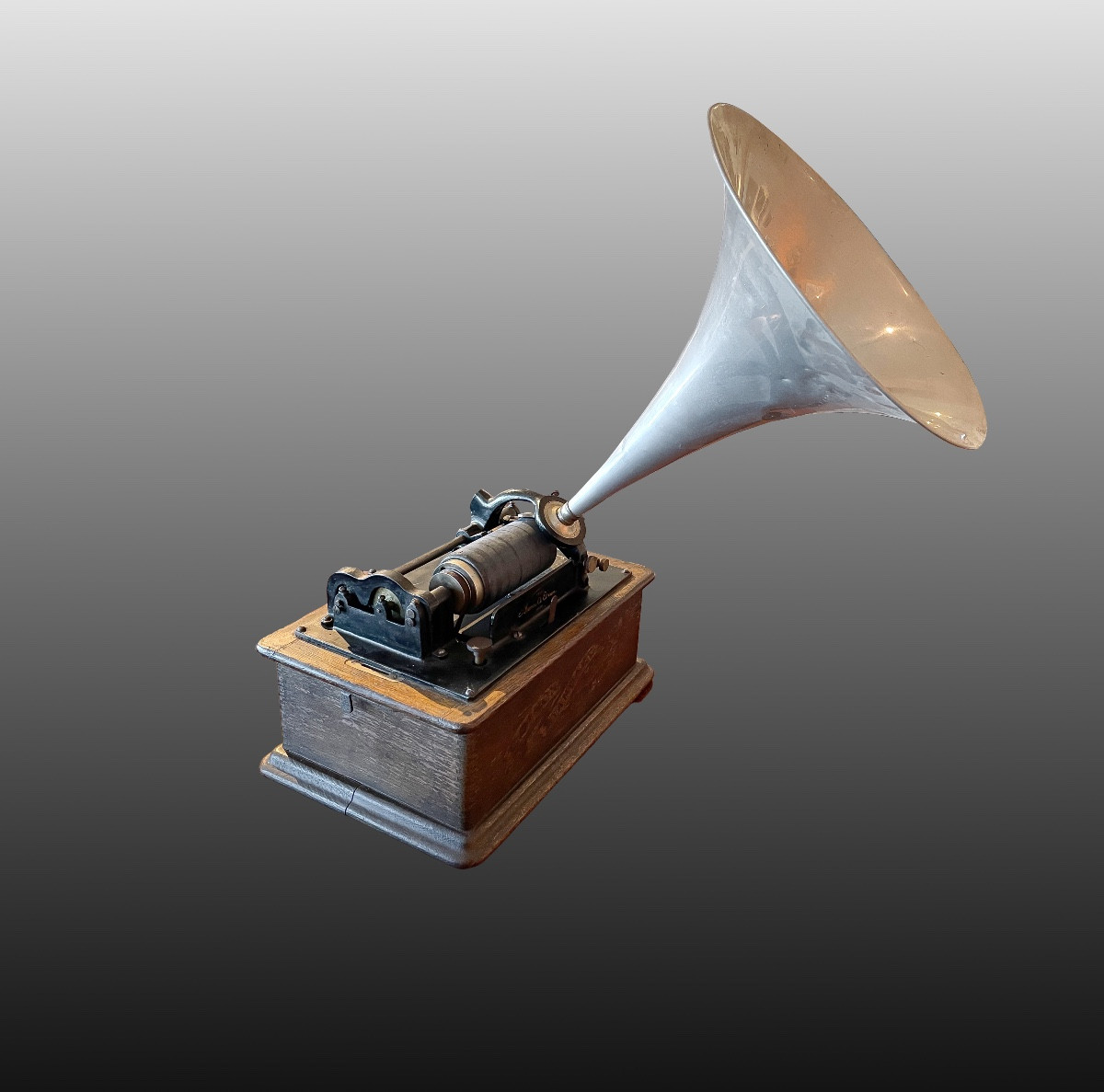 Phonographe Edison Vers 1900  Avec 20 rouleaux