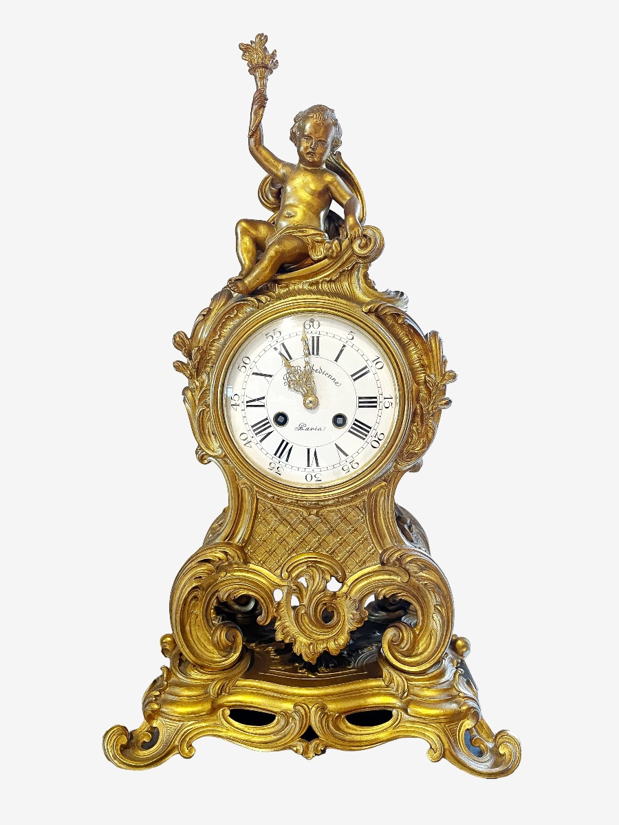 Horloge française en bronze-photo-2