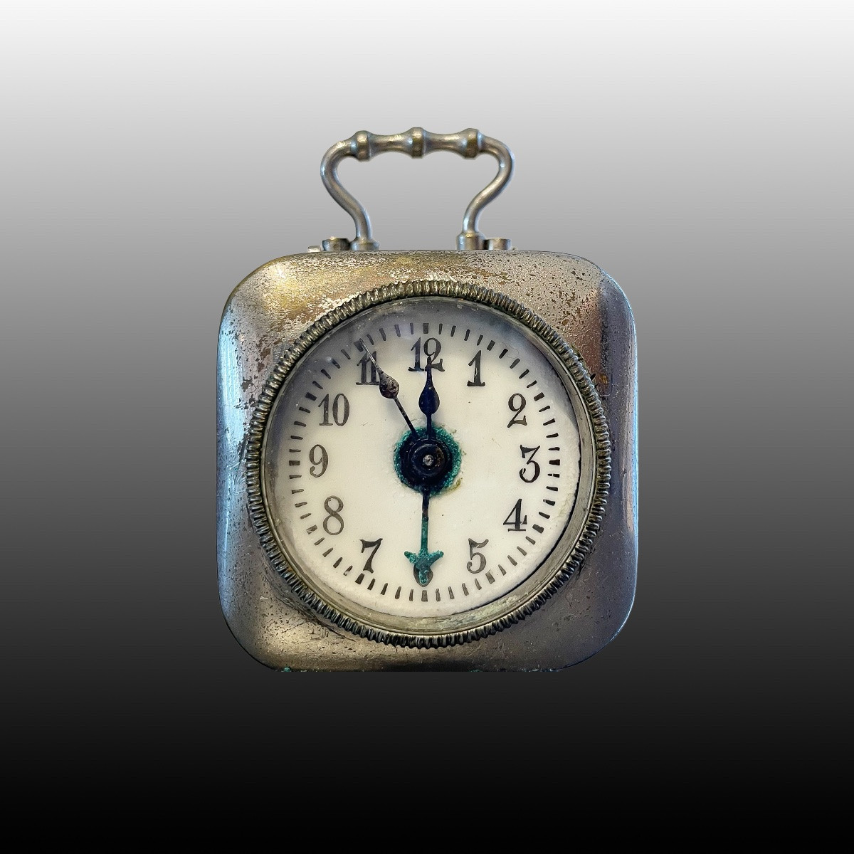 Réveil Art nouveau avec étui en cuir-photo-3