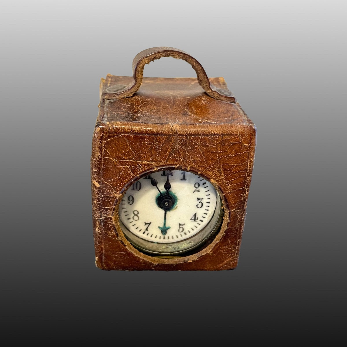 Réveil Art nouveau avec étui en cuir-photo-4