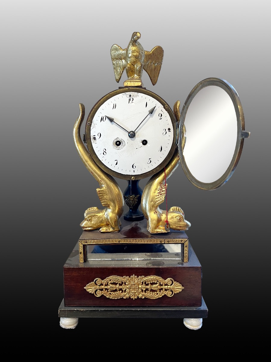 Petite horloge Empire viennoise Vers 1810-photo-4