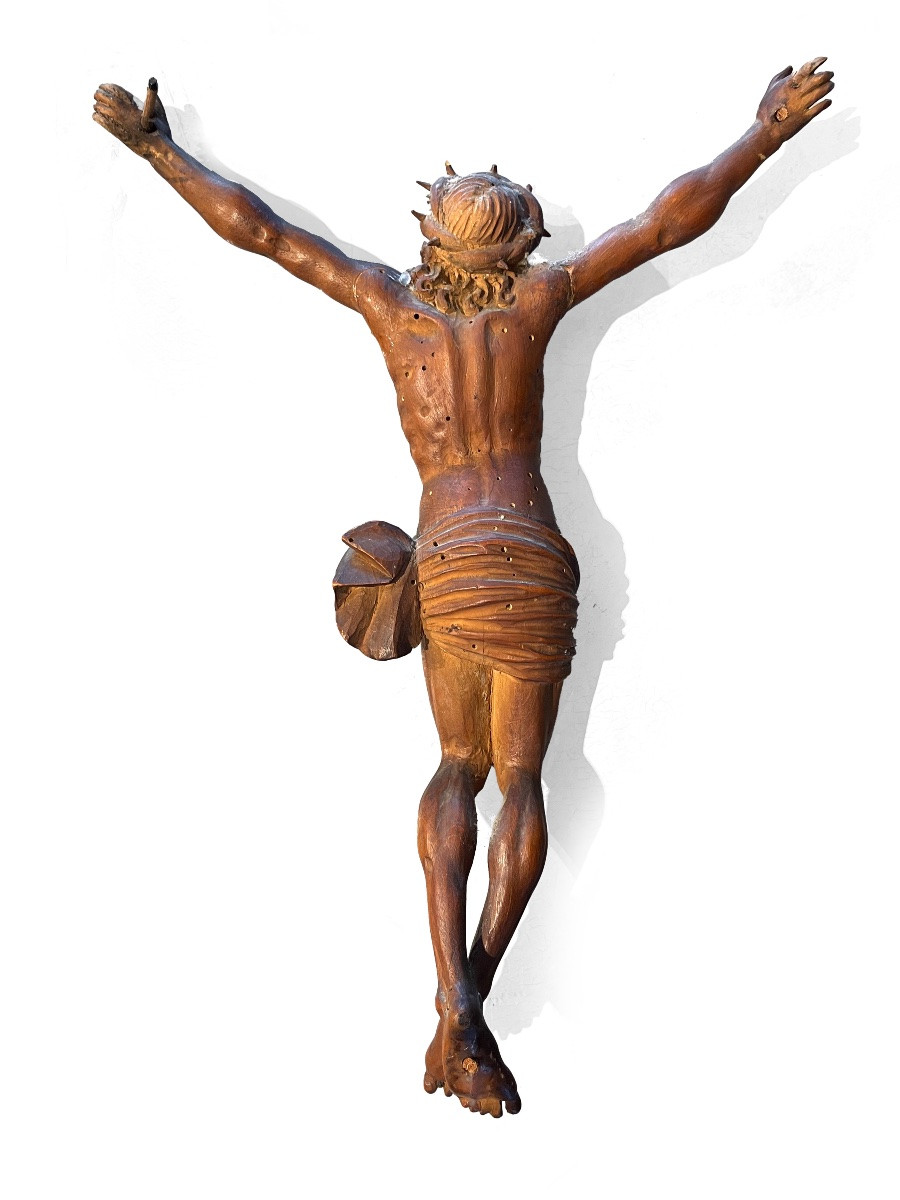 Baroque Christ Carved In Wood 17th Century -photo-1