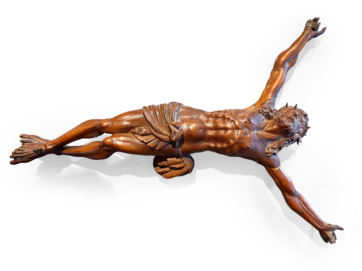 Baroque Christ Carved In Wood 17th Century -photo-7