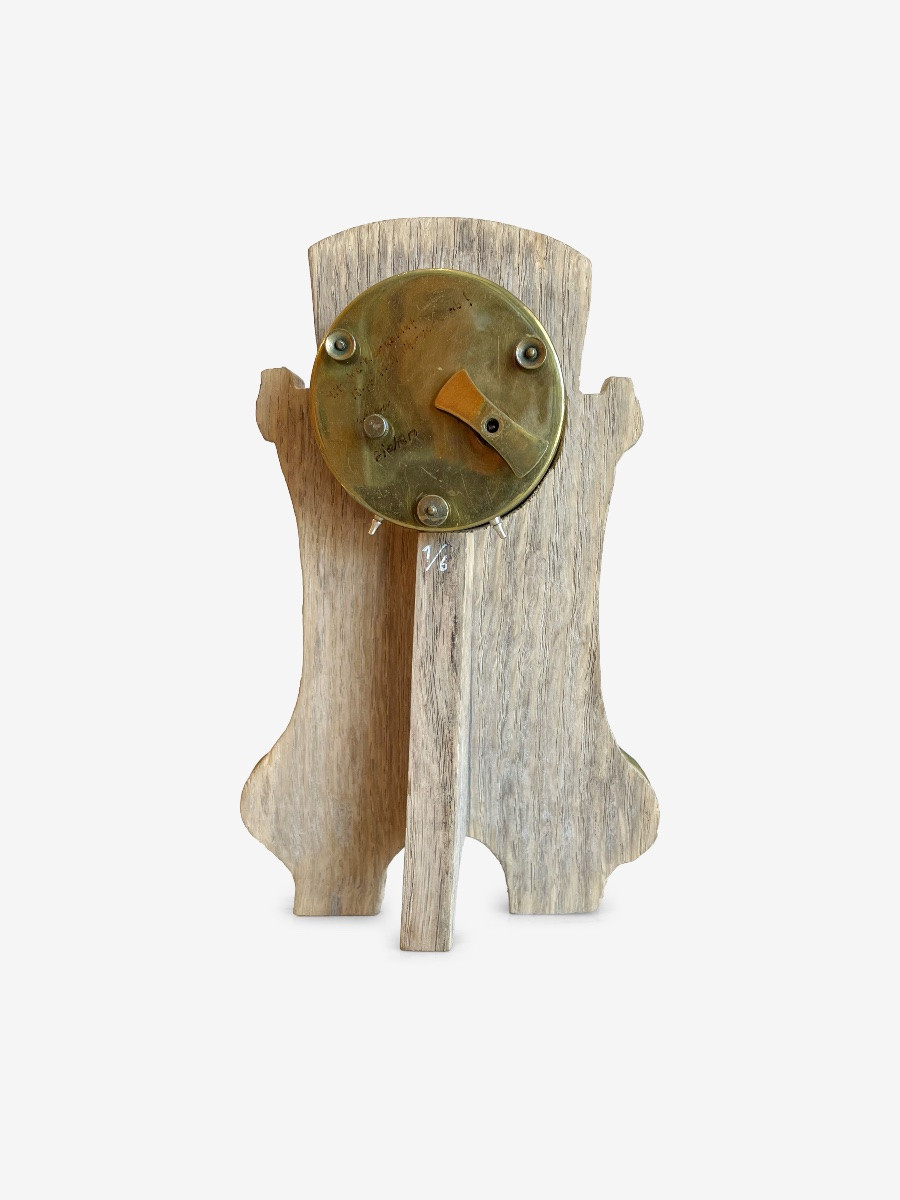 Réveil en bois et laiton-photo-3