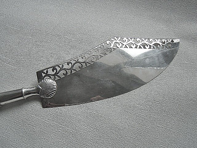 Large Fish Slice In Sterling Silver, Hertogenbosch/holland, Circa 1825. Master's Mark-photo-1