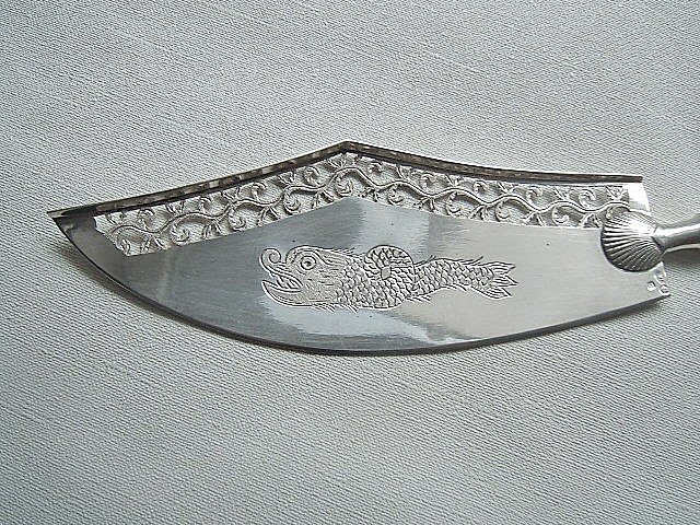 Large Fish Slice In Sterling Silver, Hertogenbosch/holland, Circa 1825. Master's Mark