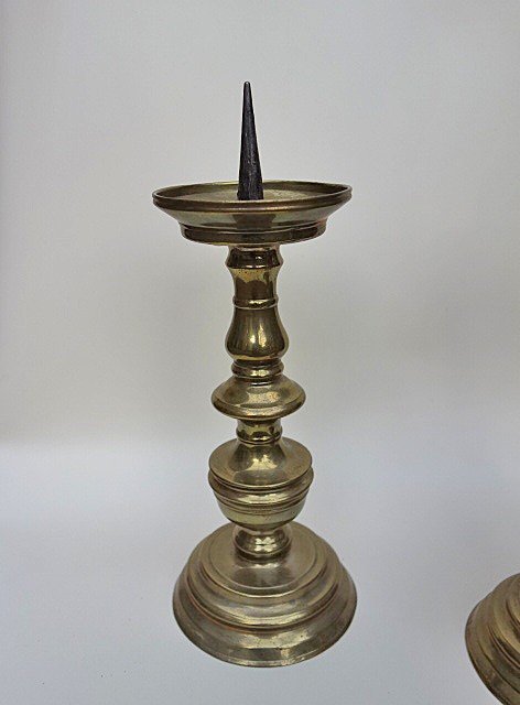 Pair Of Renaissance Brass Candlesticks South Germany, Probably Nuremberg, Circa 1600/16-photo-3