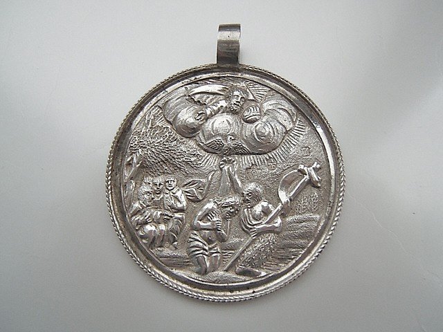 Grande Médaille De Baptême En Argent Massif, Empire, Vienne, 1811
