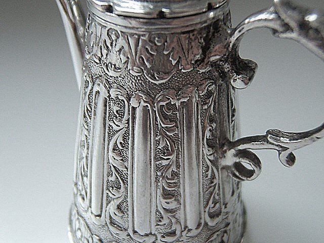 Rare Miniature Coffee Pot In Silver Holland Amsterdam 18th Century-photo-3