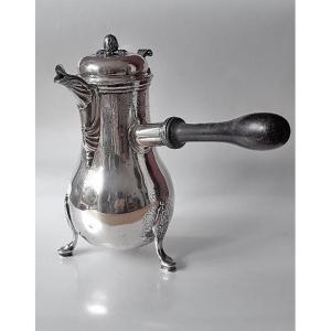 Heavy Rococo Style Sterling Silver Coffee Pot, Copenhagen 1771, 18th Century