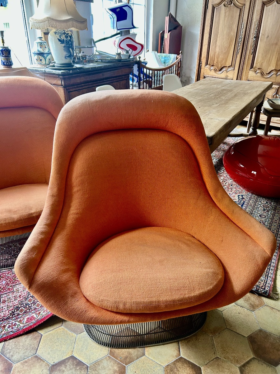 Paire de fauteuils Easy Chairs – Warren Platner pour Knoll, 1966-photo-2
