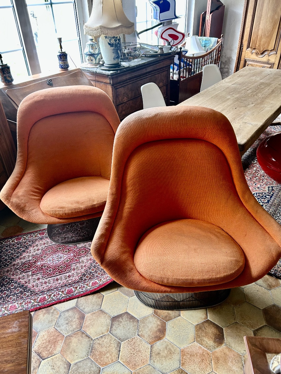 Paire de fauteuils Easy Chairs – Warren Platner pour Knoll, 1966