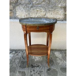 Oval Drum Table In Rosewood Veneer - 18th-century Transition Period