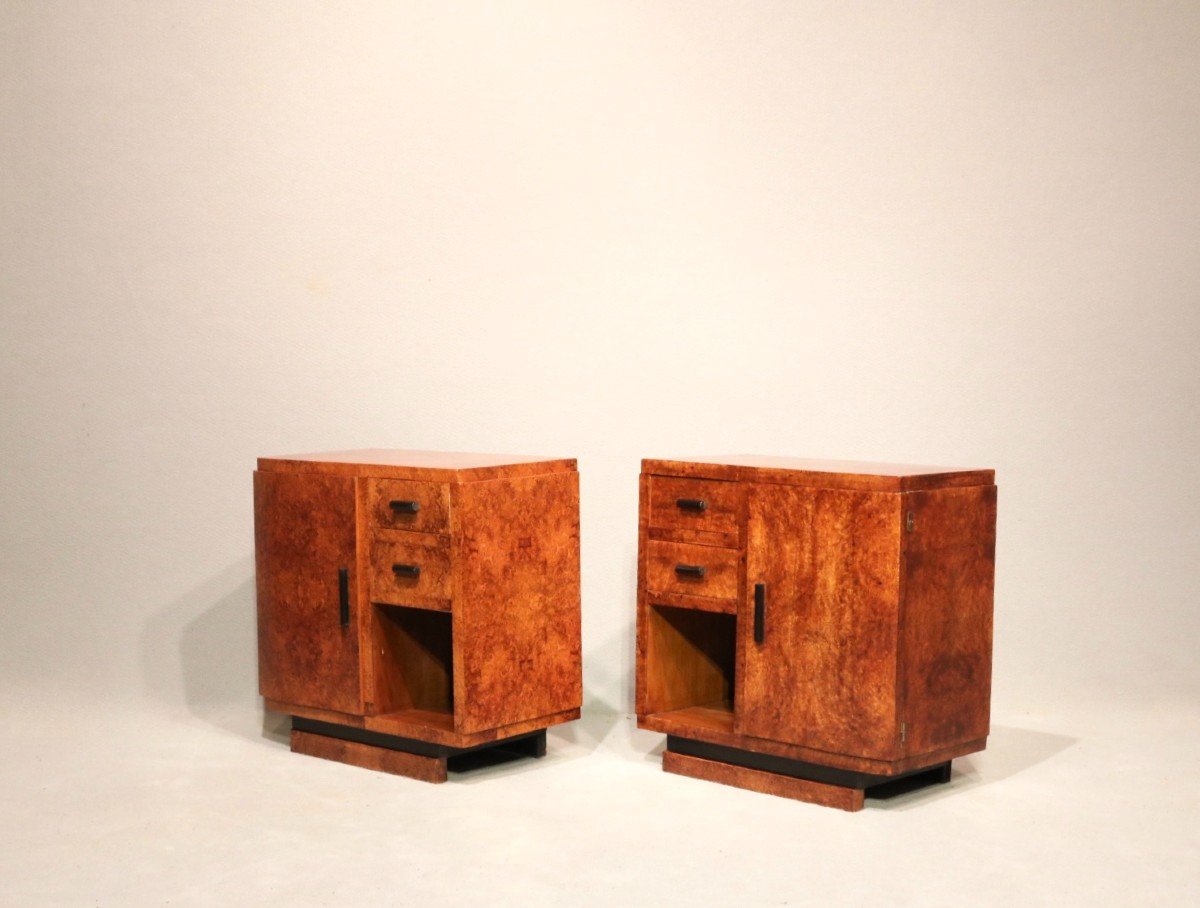 Paire Chevets Art Déco-photo-2